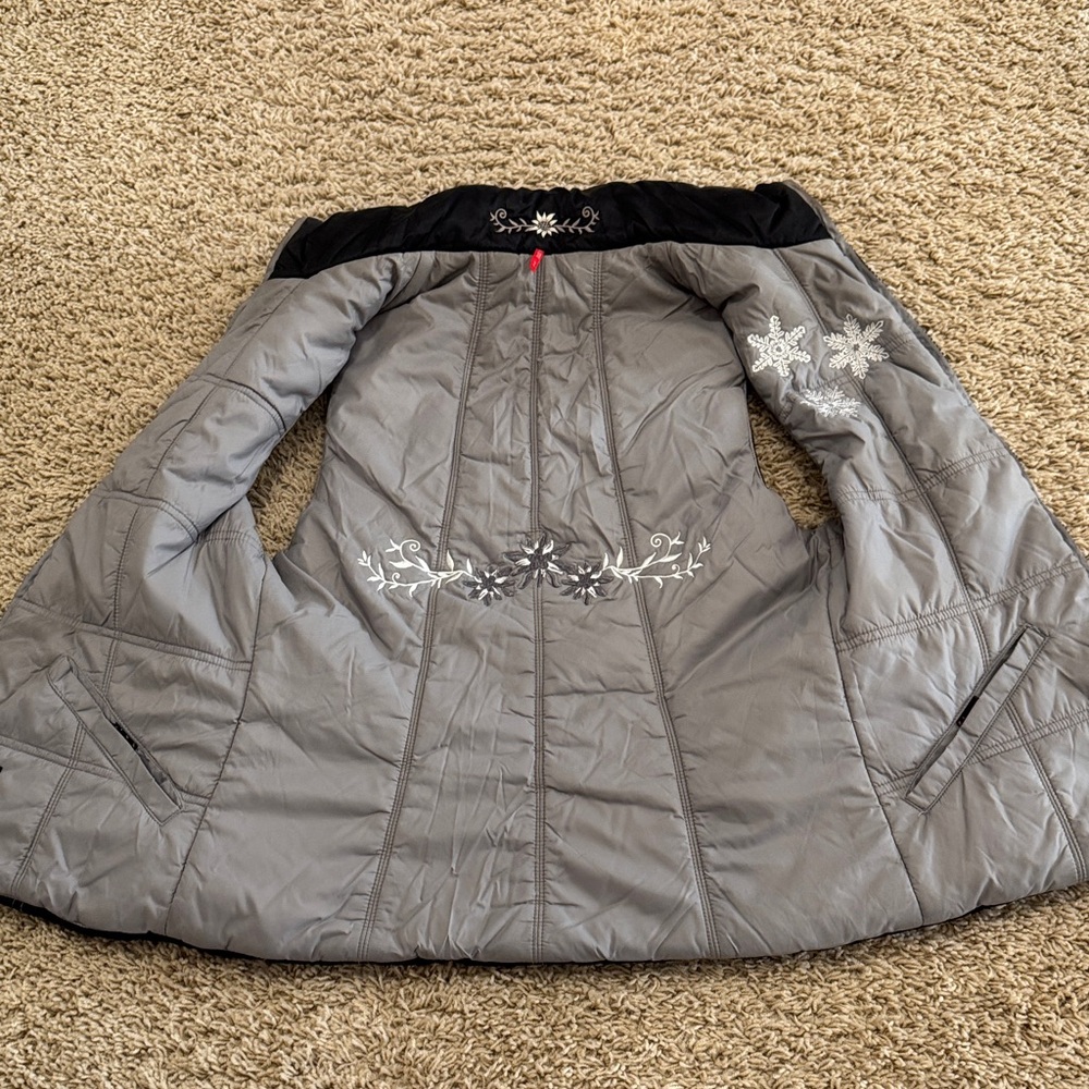 Alp-N-Rock "Let it Snow" Reversible Puffer Vest, Black Gray, Womens sz XS / 2 - Picture 8 of 16